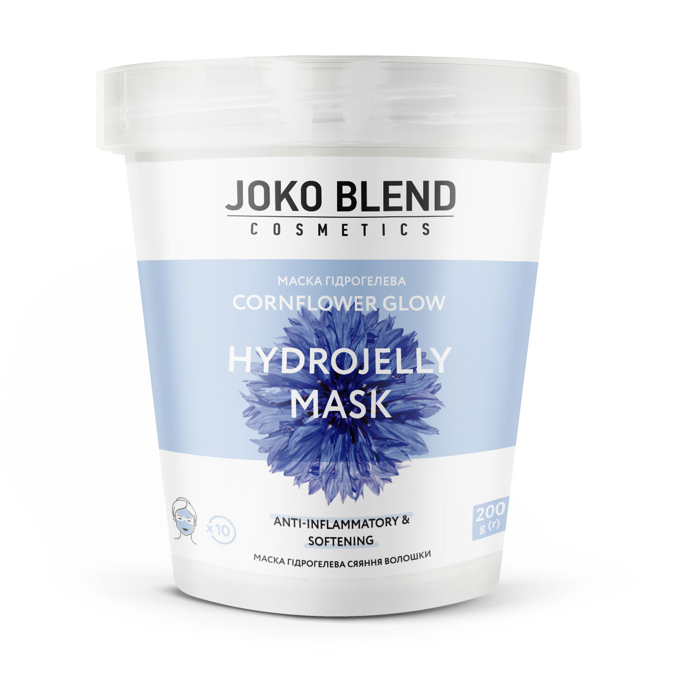 Гідрогелева маска для обличчя Joko Blend Cornflower Glow Hydrojelly Mask, 200 г